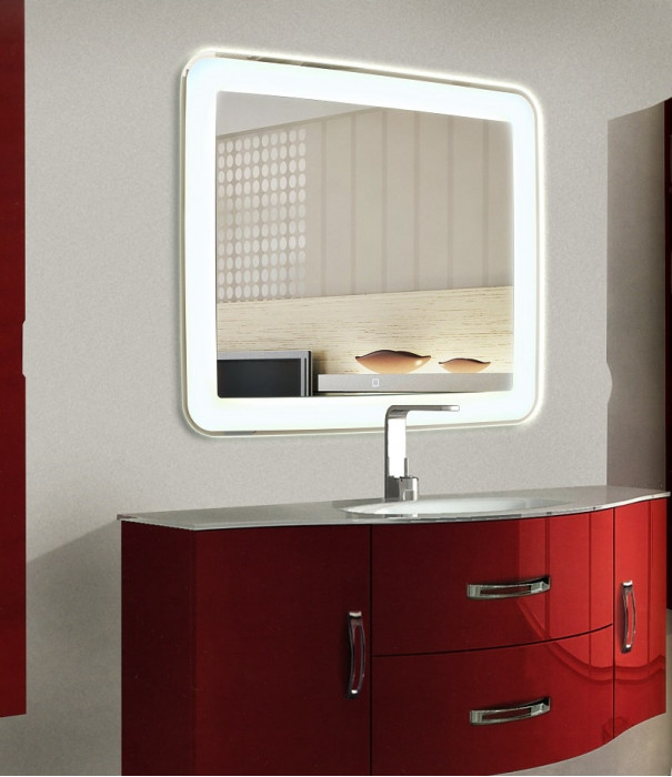 Зеркало для ванной с LED подсветкой Мила 120х120 см